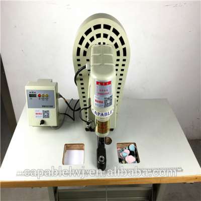 Sime-automatic fabric button covering machine